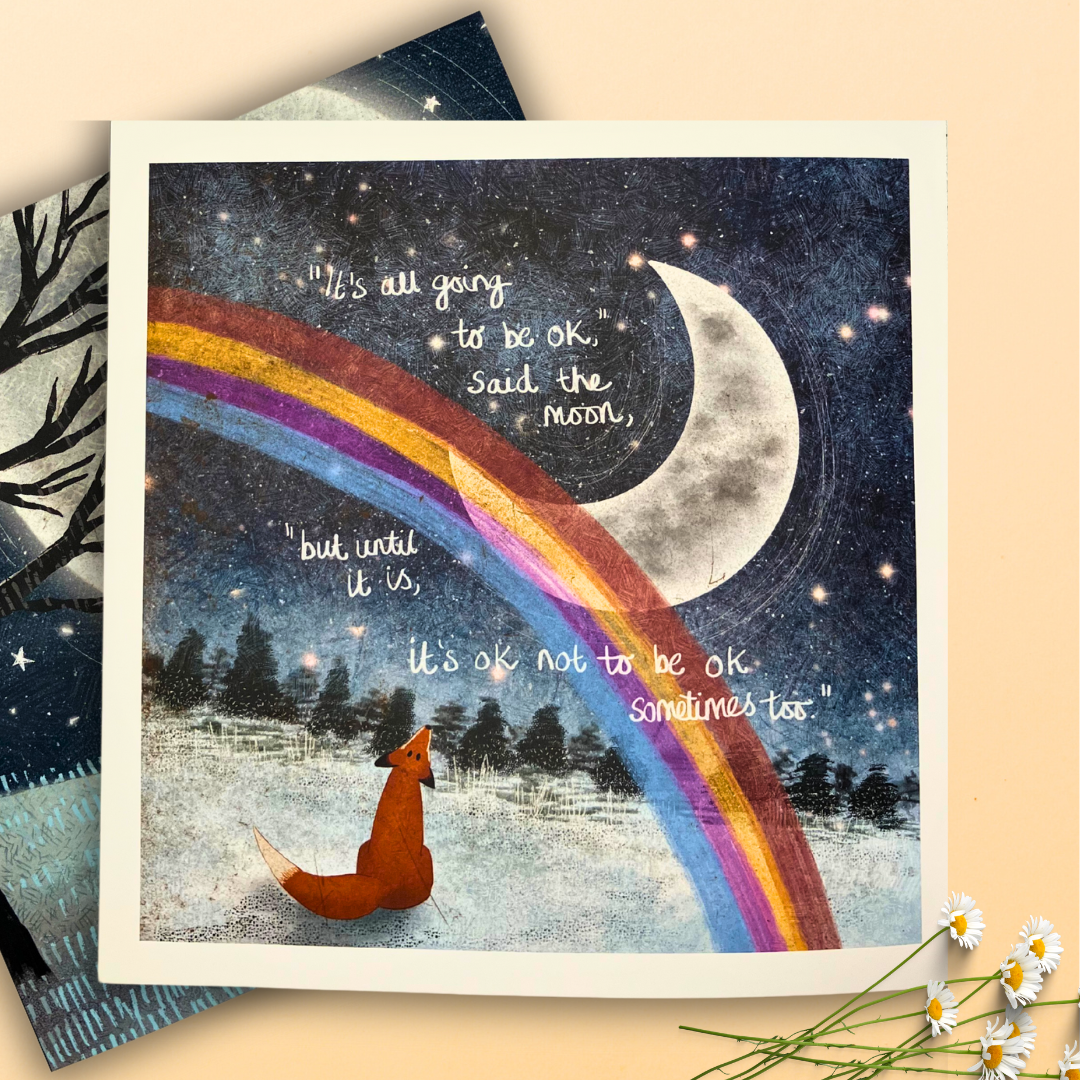 Inside page from The Fox And The Moon picture book