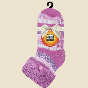Heat Holders slipper socks in pink and purple
