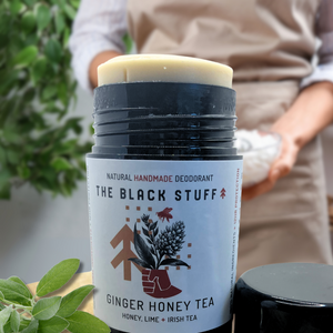 Close up picture of Ginger and Honey Tea natural deodorant