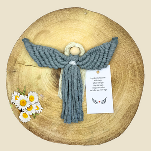 Handmade irish angel in blue grey 