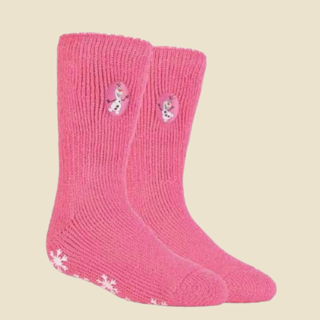 Pink Frozen slipper socks