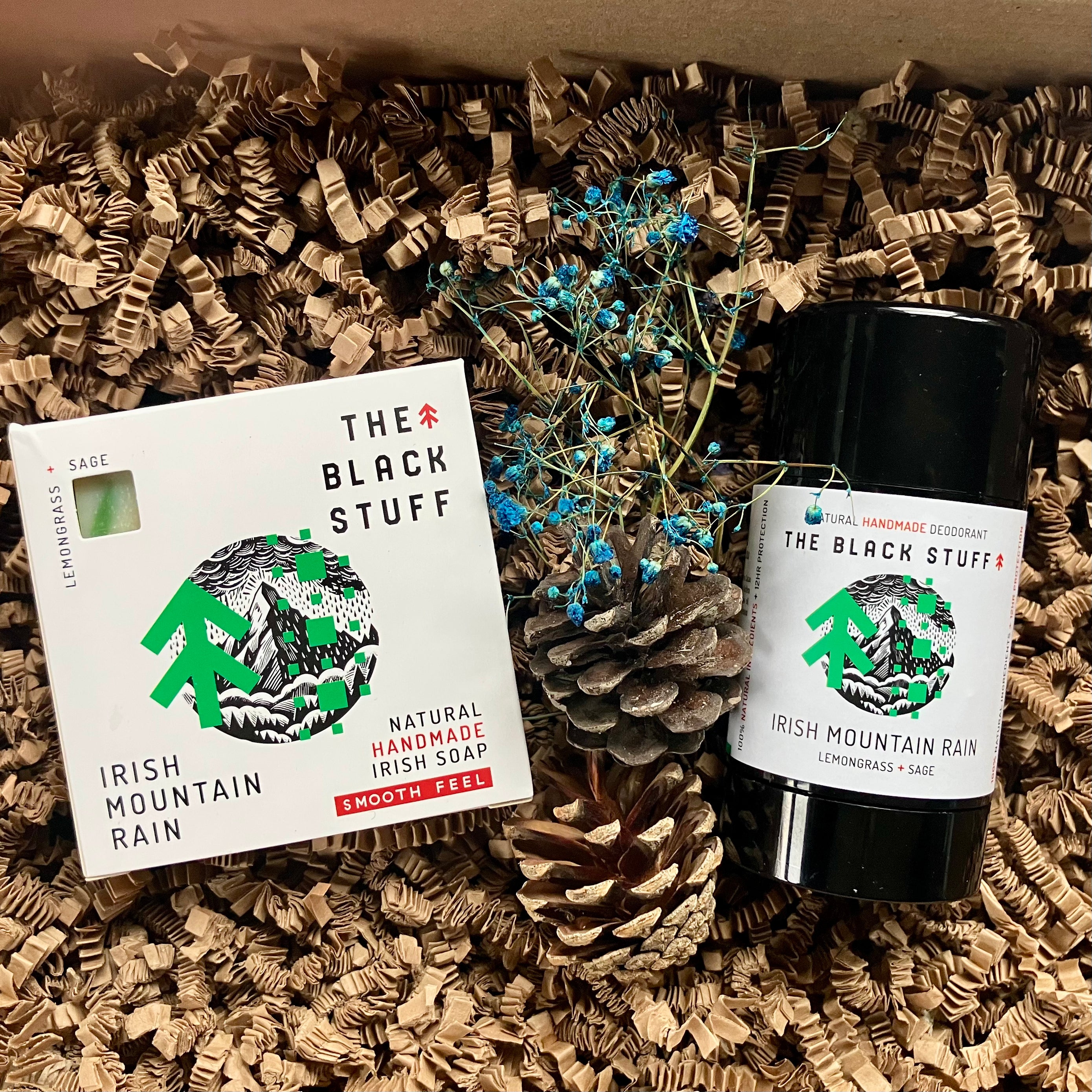 Natural soap and deodorant gift set for men