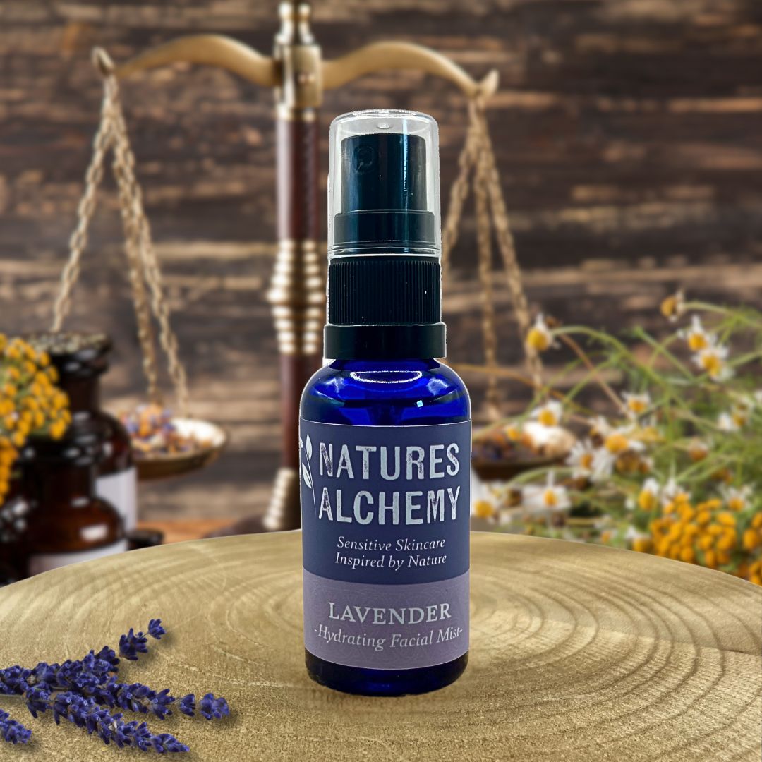 Natural facial spray in lavender from Natures Alchemy