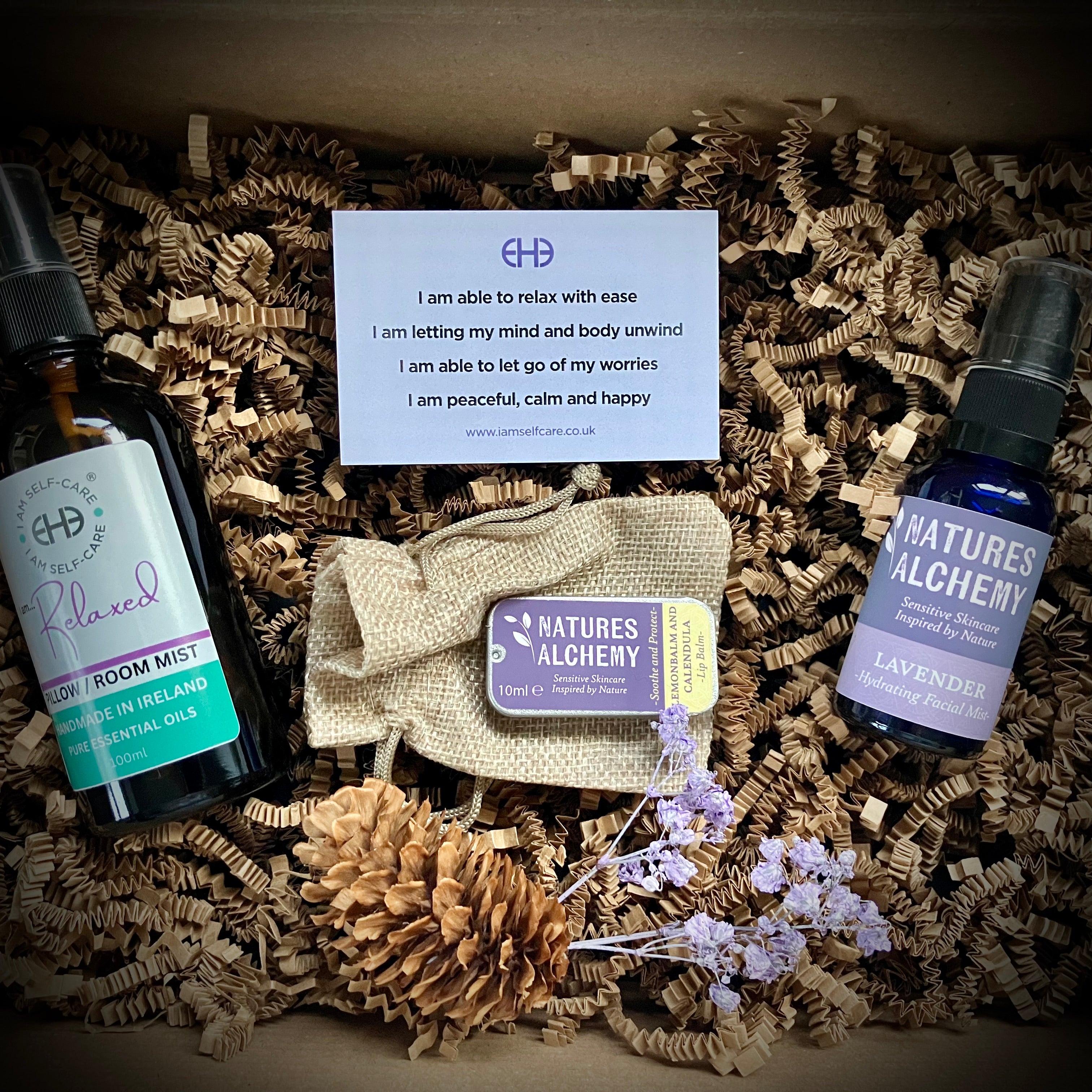 Relaxing Care package with pillow spray and facial mist