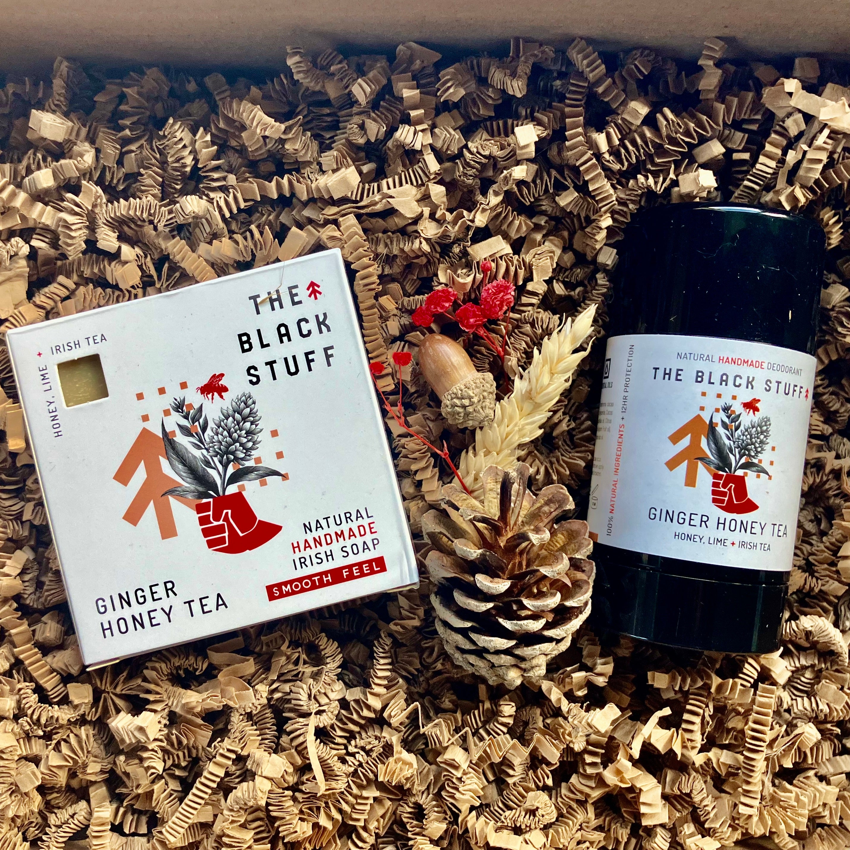 Natural Soap and Natural Deodorant gift set with The Black Stuff