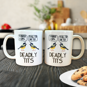 Deadly Tits Mug. Funny Mastectomy gift